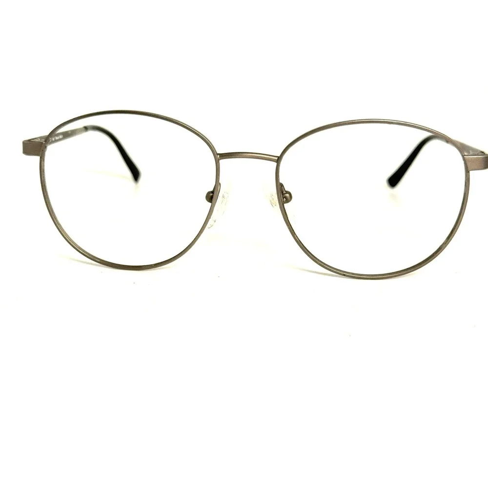 FW-2 Pewter Matte Round Eyeglasses Frames 55-17-140‎ Metal Full Rim Glasses